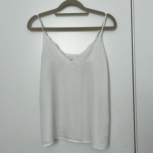 Scallop Trim White Camisole